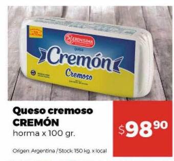 Disco Queso cremoso cremón oferta