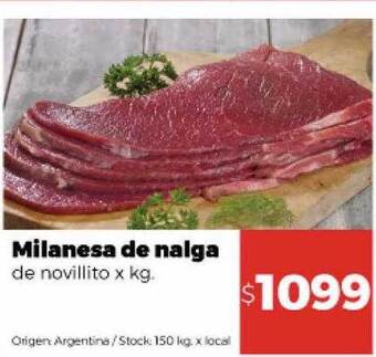 Disco Milanesa de nalga de novillito oferta