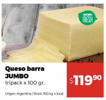 Disco Queso barra jumbo oferta