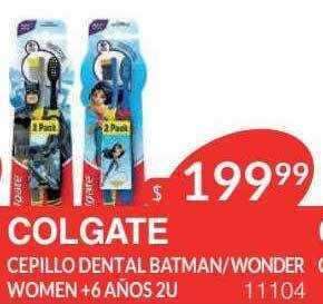 Masivos Colgate cepillo dental batman wonder women oferta