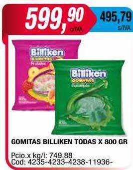 Maxiconsumo Gomitas billiken todas oferta