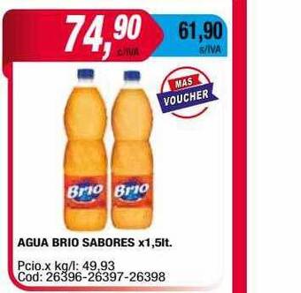 Maxiconsumo Agua brio sabores oferta