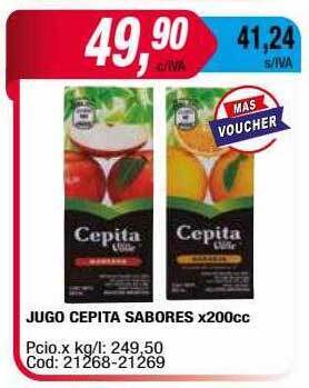 Maxiconsumo Jugo cepita sabores oferta
