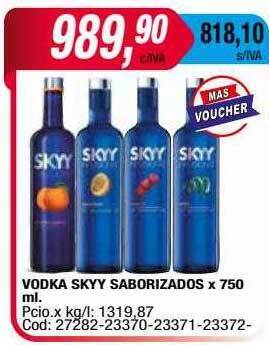 Maxiconsumo Vodka skyy saborizados oferta