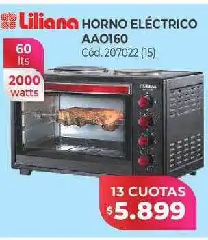 Naldo Lombardi Liliana horno eléctrico aao160 oferta