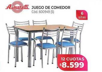 Naldo Lombardi Aimaretti juego de comedor oferta