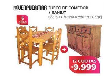 Naldo Lombardi Venpuermar juego de comedor + bahiut oferta