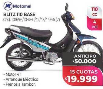 Naldo Lombardi Motomel blitz 110 base oferta