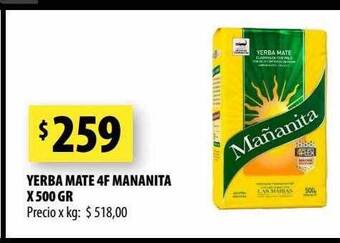 Punto Mayorista Yerba mate 4f mananita oferta