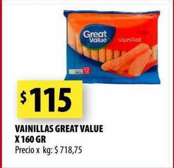 Punto Mayorista Vainillas great value oferta