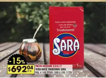 Coto Yerba mate tradicional sara oferta
