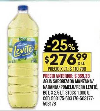Coto Agua saborizada manzana naranja pomelo pera levité oferta