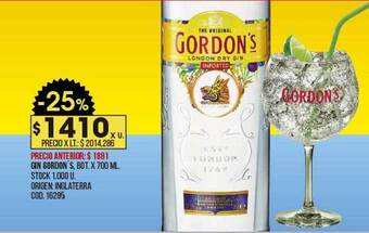 Coto Gin gordon's oferta