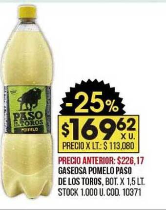 Coto Gaseosa pomelo paso de los toros oferta