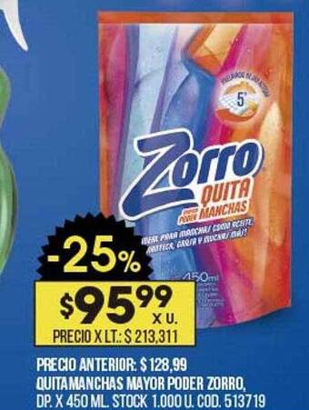 Coto Quitamanchas mayor poder zorro oferta