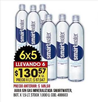 Coto Agua sin gas mineralizada smartwater oferta