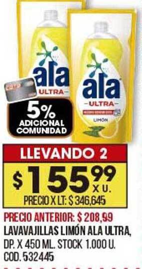 Coto Lavavajillas limón ala ultra oferta