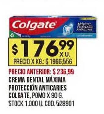 Coto Crema dental máxima protección anticaries colgate oferta
