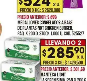 Coto Manteca ligt la serenisima oferta