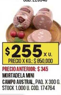 Coto Mortadela mini campo austral oferta