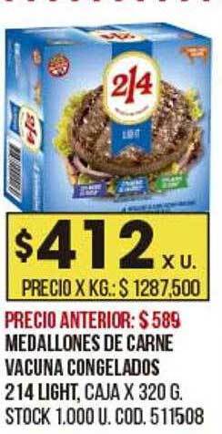 Coto Medallones de carne vacuna congelados 214 light oferta