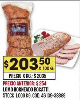 Coto Lomo horneado bocatti oferta