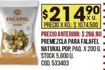 Coto Premezcla para falafel natural pop oferta