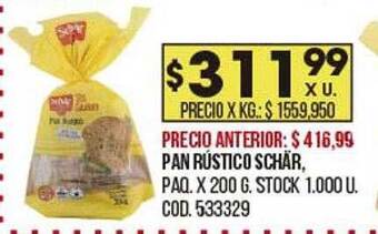 Coto Pan rústico schär oferta