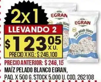 Coto Maíz pelado banco egran oferta
