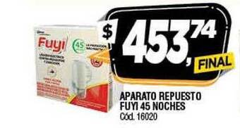 Supermercados Yaguar Aparato repuesto fuyi 45 noches oferta