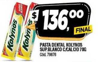 Supermercados Yaguar Pasta dental kolynos sup blanco c calcio oferta