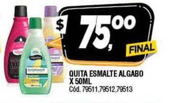 Supermercados Yaguar Quita esmalte algabo oferta