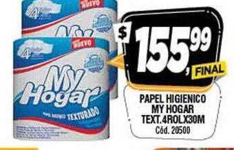 Supermercados Yaguar Papel higienico my hogar text oferta