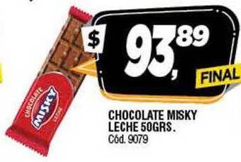 Supermercados Yaguar Chocolate misky leche oferta