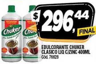 Supermercados Yaguar Edulcorante chuker clasico liq c zinc oferta