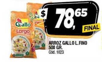 Supermercados Yaguar Arroz gallo l. fino oferta