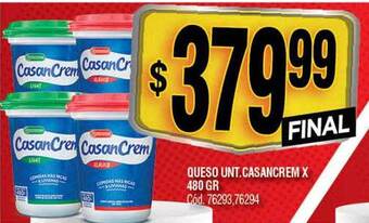 Supermercados Yaguar Queso unt. casancrem oferta