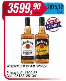 Maxiconsumo Whisky jim beam oferta
