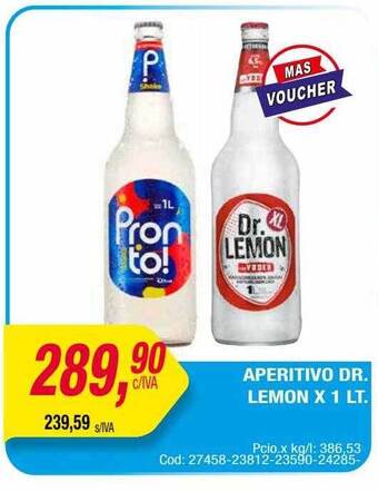 Maxiconsumo Aperitivo dr lemon oferta