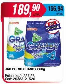 Maxiconsumo Jab polvo granby oferta