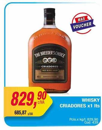 Maxiconsumo Whisky criadores oferta