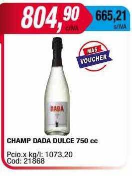Maxiconsumo Champ dada dulce oferta
