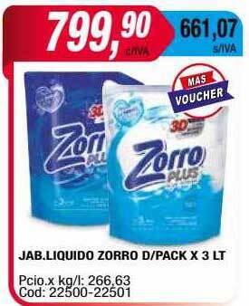 Maxiconsumo Jab liquido zorro d pack oferta