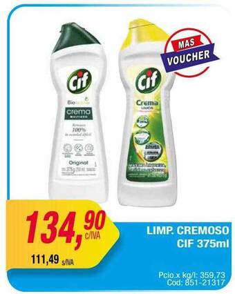 Maxiconsumo Limp cremoso cif oferta