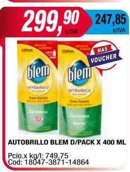 Maxiconsumo Autobrillo blem d pack oferta