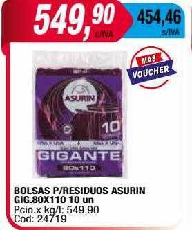 Maxiconsumo Bolsas p residuos asurin gig oferta