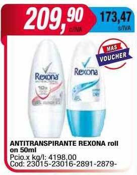 Maxiconsumo Antitranspirante rexona roll on oferta