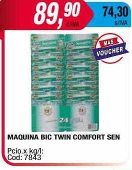 Maxiconsumo Maquina bic twin comfort sen oferta