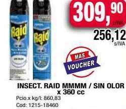 Maxiconsumo Insect raid mmmm sin olor oferta