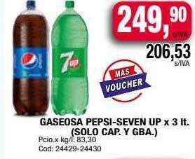 Maxiconsumo Gaseosa pepsi-seven up oferta